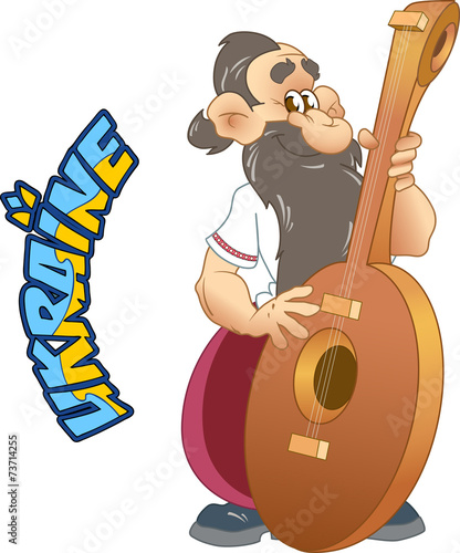 Ukrainian bandura player