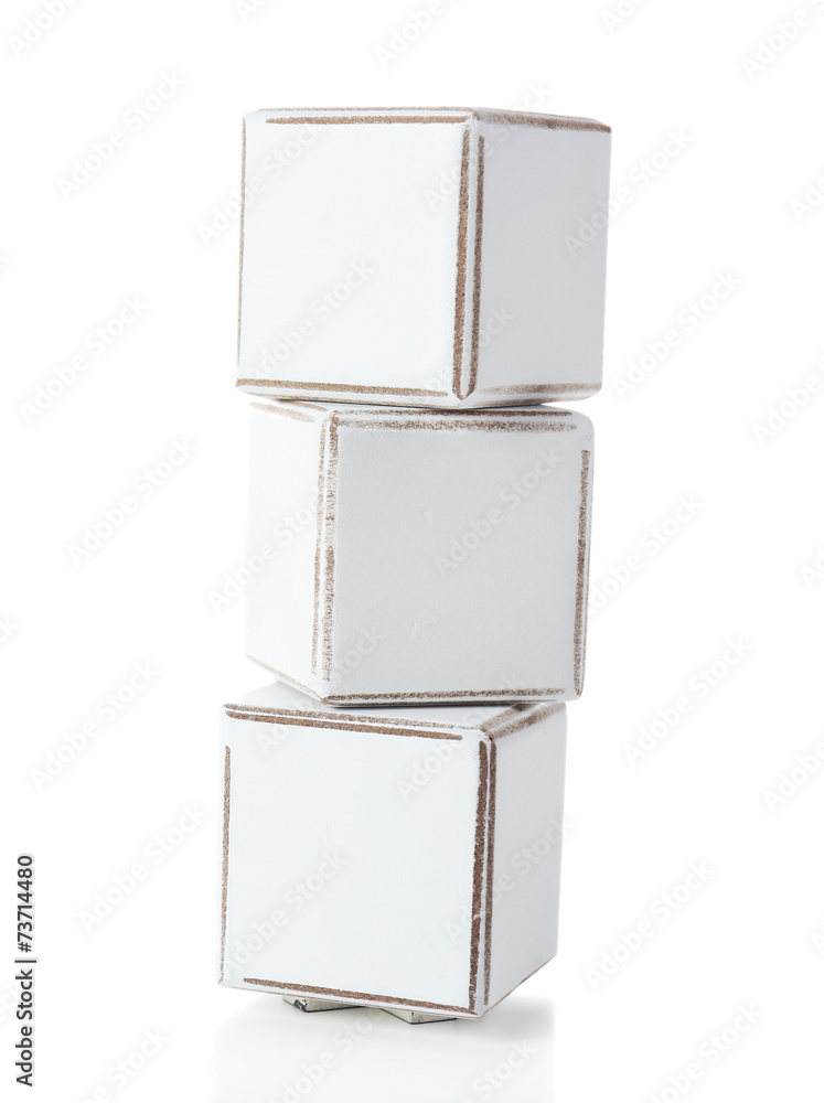 Educational cubes, isolated on white Educational cubes, isolated on white