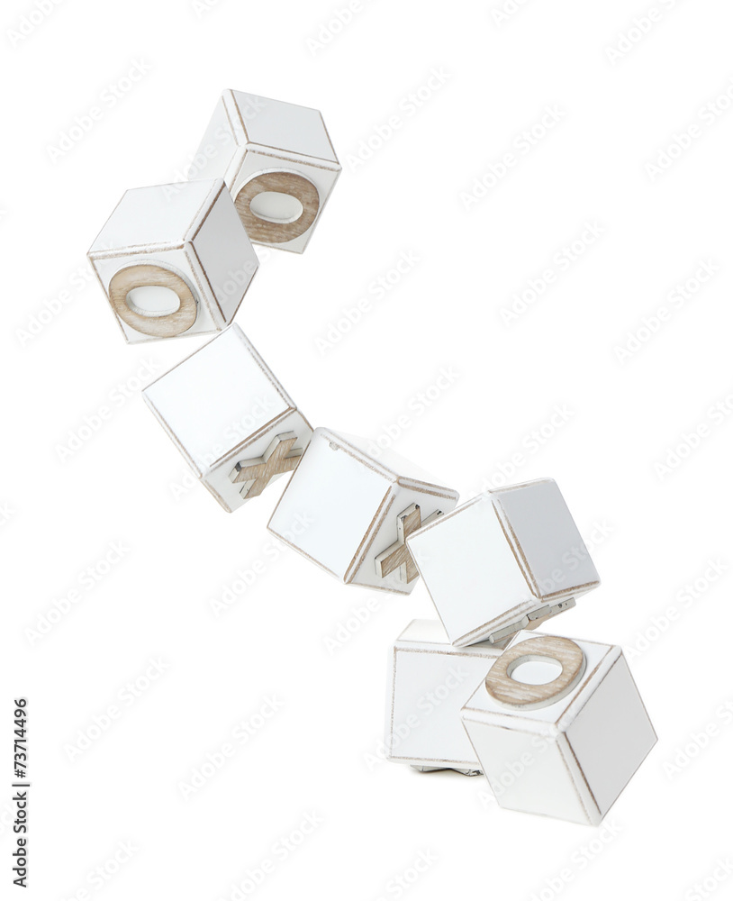 Educational cubes, isolated on white Educational cubes, isolated on white