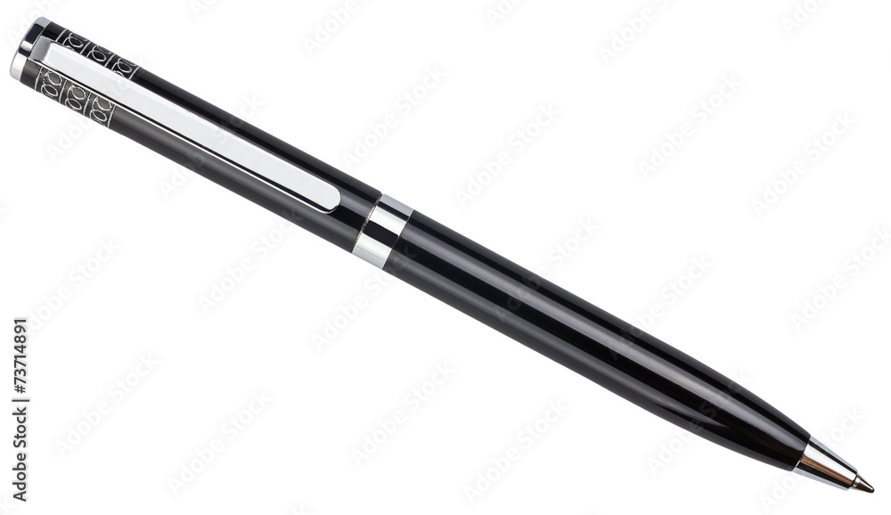 silver pen isolated on white background silver pen isolated on white background