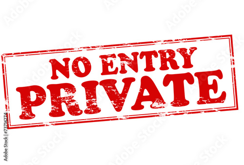 No entry private
