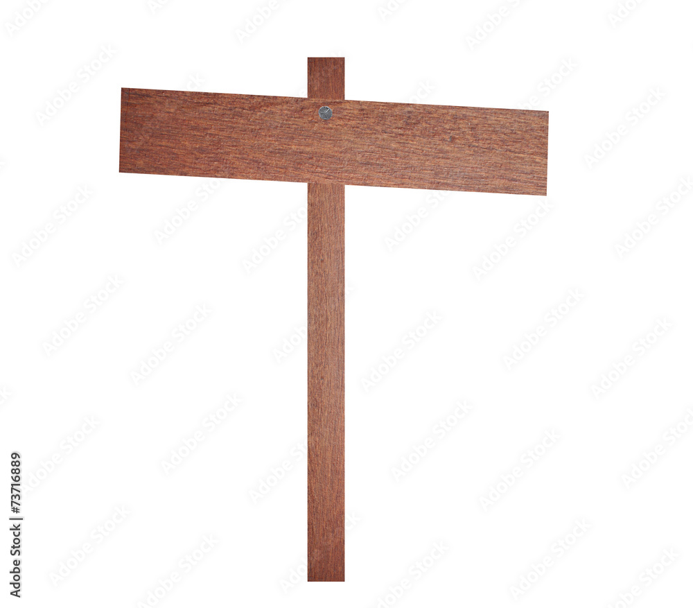 Brown wooden signboard.