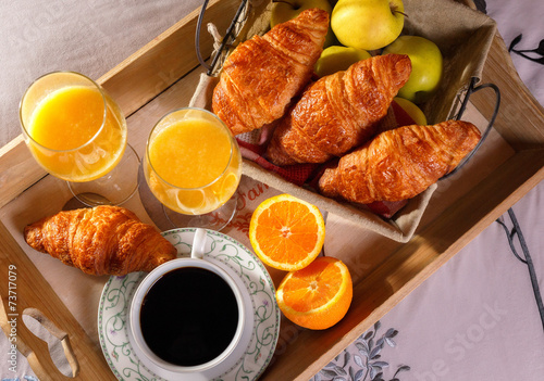 plateau de petit déjeuner