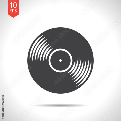 Vector vinyl record icon