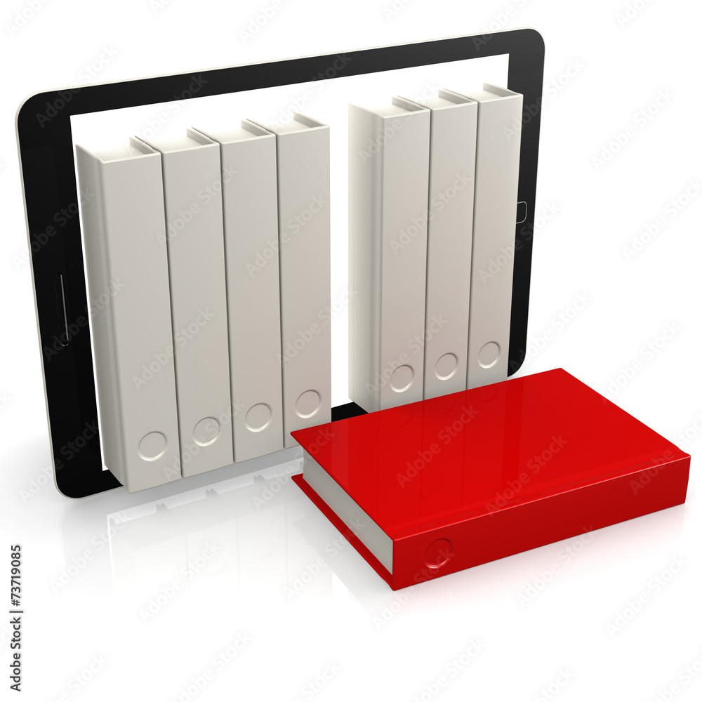 Red book out of tablet Red book out of tablet