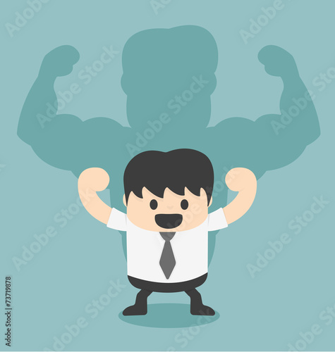 Businessman shadow is strong