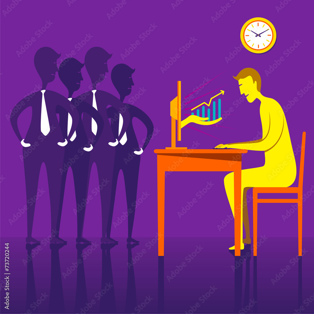 On-line watching stock or share trading graph design