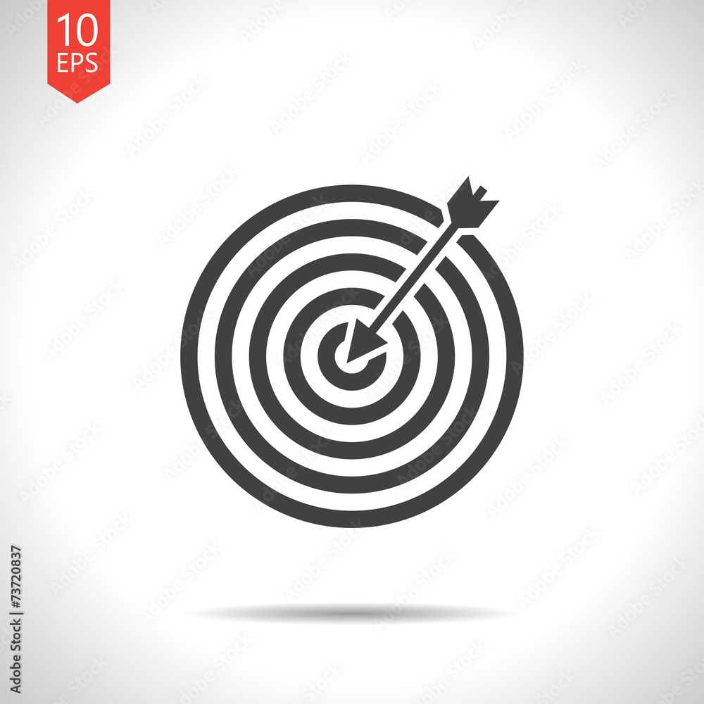 Vector target with dart icon. Eps10 Vector target with dart icon. Eps10