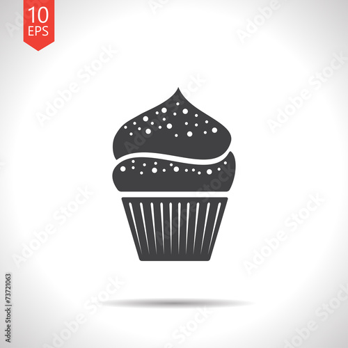 Vector cupcake icon. Eps10
