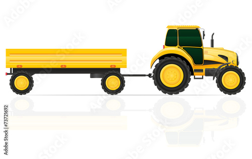 tractor trailer vector illustration