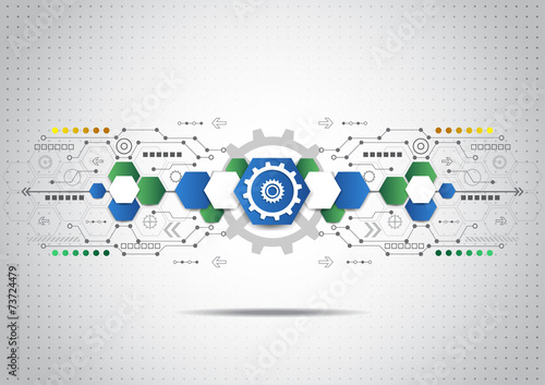 Abstract technology business background, vector illustration