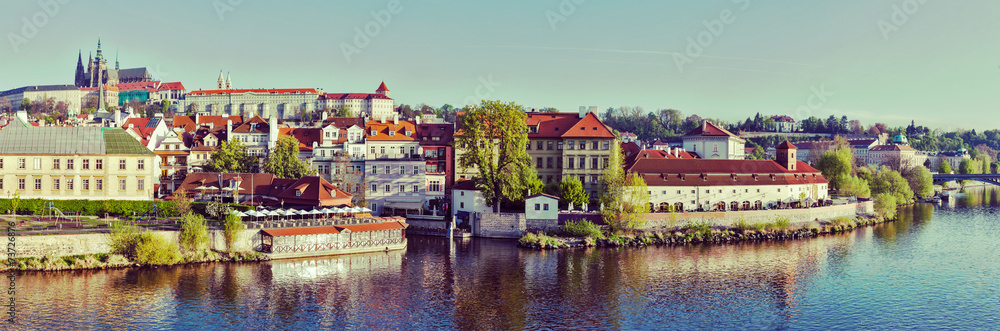 Panorama of historic center of Prague:  Gradchany (Prague Castle
