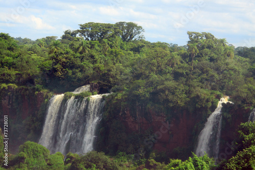 Iguazu waterfalls on the border of Argentina and Brazil