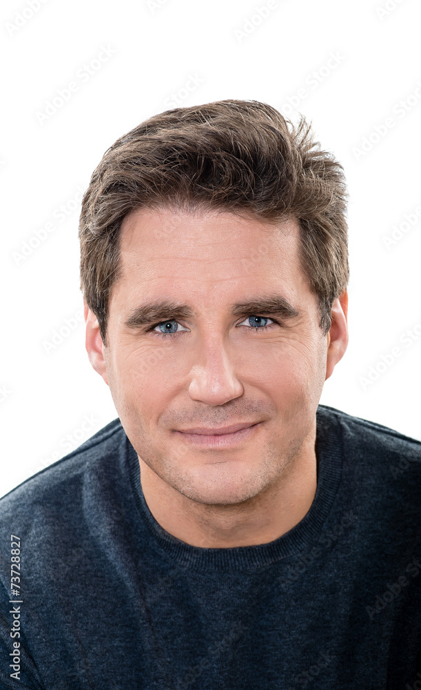 mature handsome man blue eyes smiling portrait mature handsome man blue eyes smiling portrait