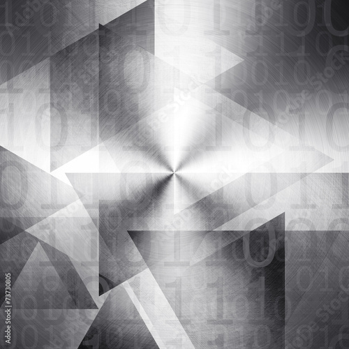 Abstract background with triangle patten and binary code