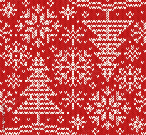 New year knitted northern seamless pattern