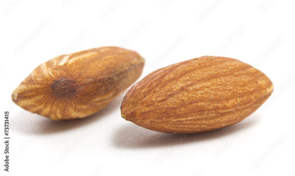 Almonds isolated on white background Almonds isolated on white background