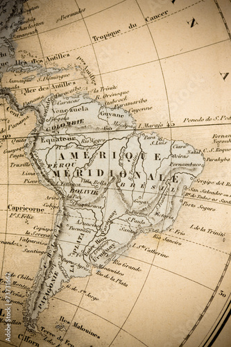 古い世界地図 中南米