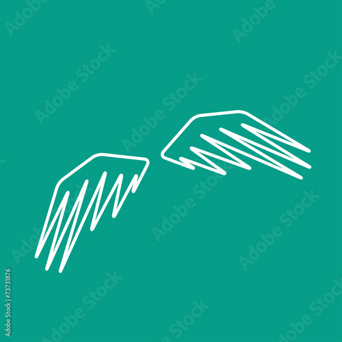Vector wings icon. Eps10