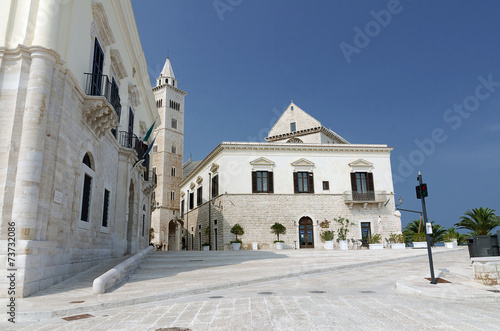 Tableau sur toile Trani - Vista del Porto e del Duomo