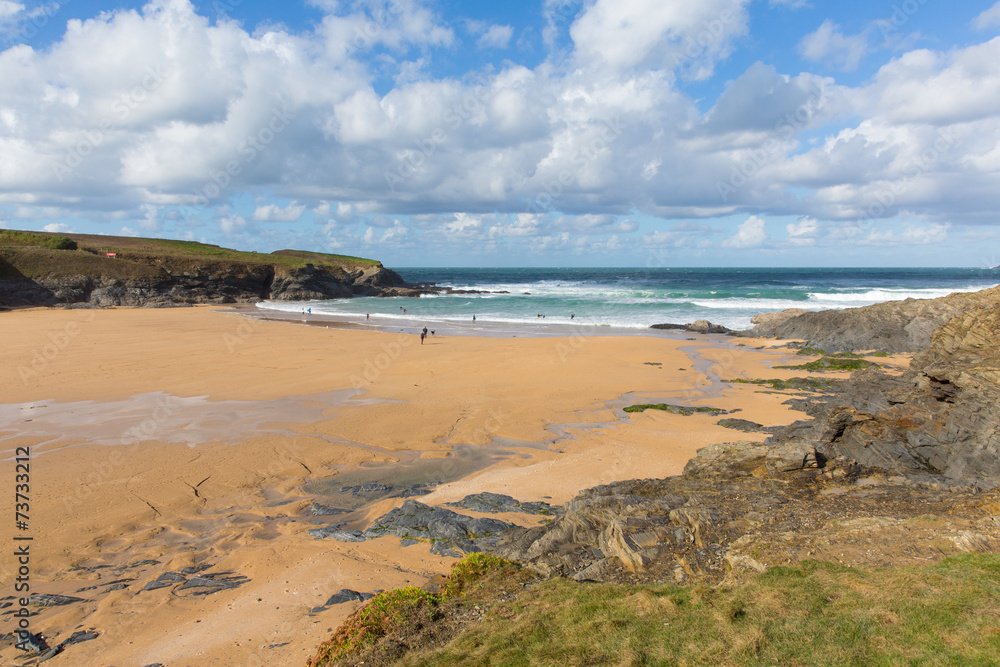 Treyarnon Bay Cornwall England UK Cornish north coast Treyarnon Bay Cornwall England UK Cornish north coast
