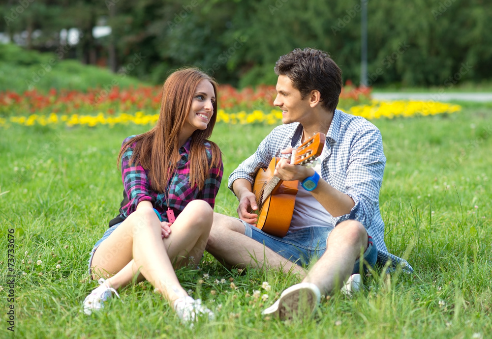 Young couple in the park