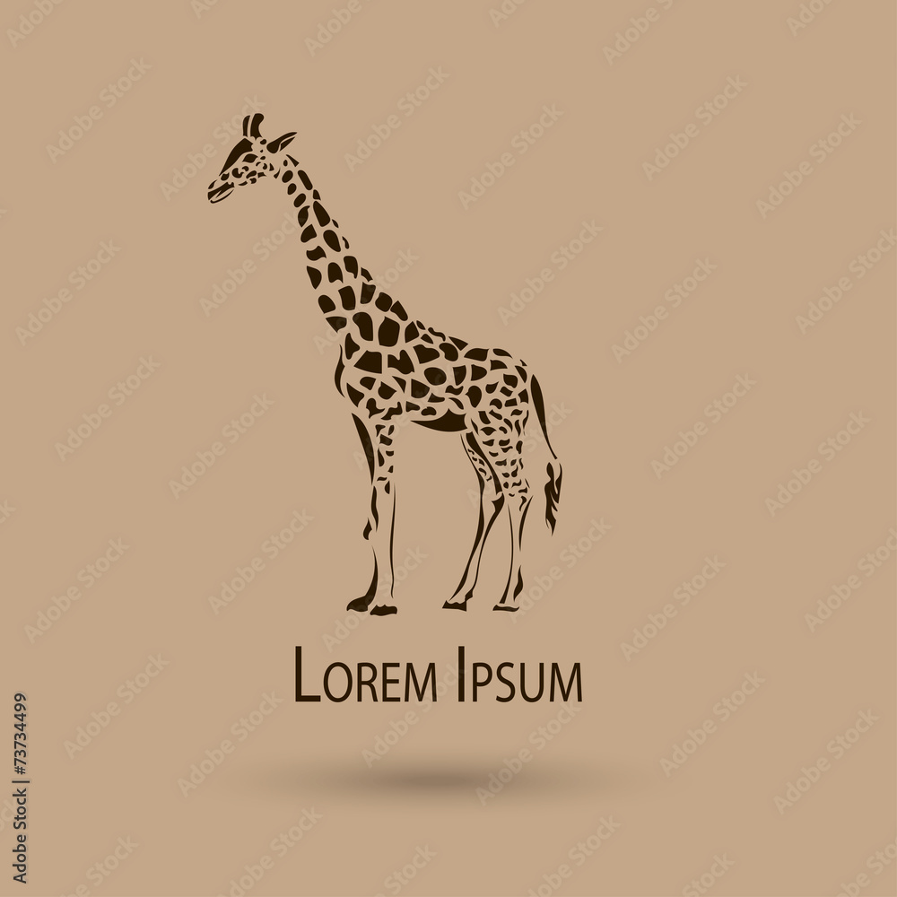 Fototapeta premium Stylized Giraffe Vector Illustration. 