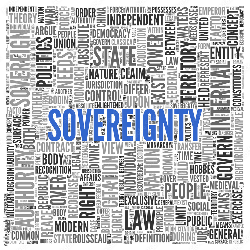 SOVEREIGNTY Concept in Word Tag Cloud Design