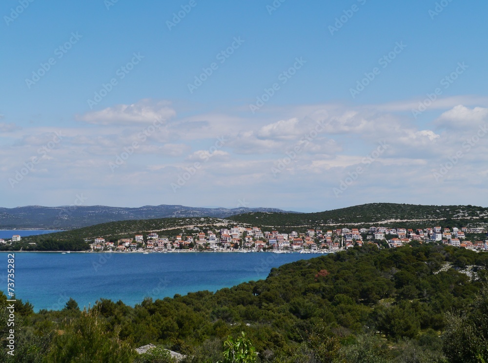Summer houses and apartments in Tisno a town in Croatia