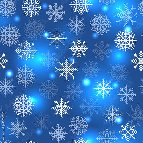 Blue pattern with snowflakes