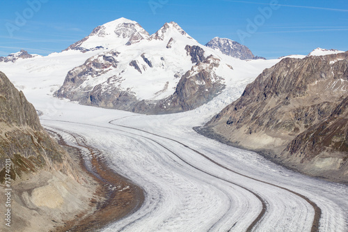 Aletsch Glacier in the Swiss Alps