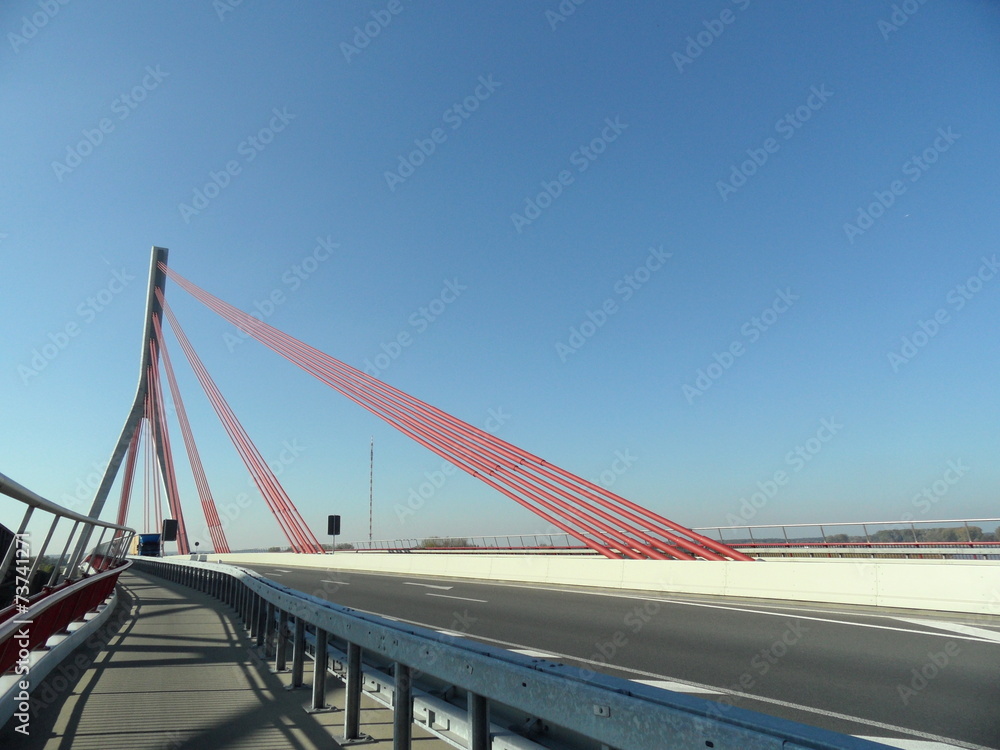 Fototapeta premium Niederrheinbrücke bei Wesel