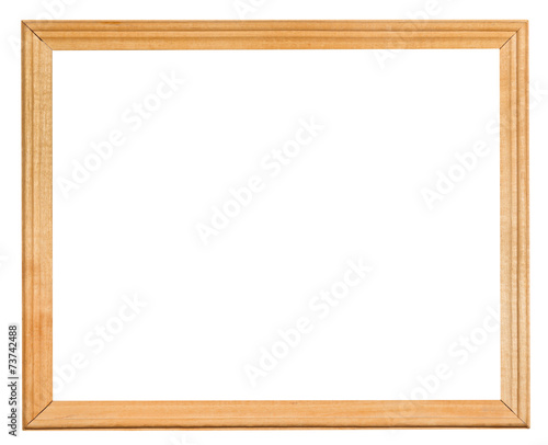 ordinary narrow wooden frame with cut out canvas