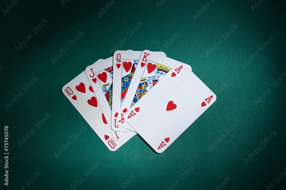 Royal Flush Ambient Stock Photo 