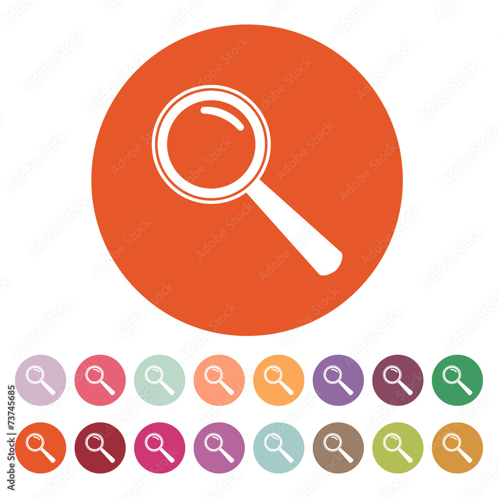 Magnifier Glass. Search icons. Vector. Set Magnifier Glass. Search icons. Vector. Set