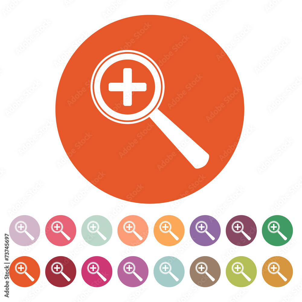 Magnifier Glass. Search icons. Vector. Set Magnifier Glass. Search icons. Vector. Set