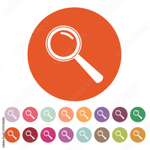 Magnifier Glass. Search icons. Vector. Set