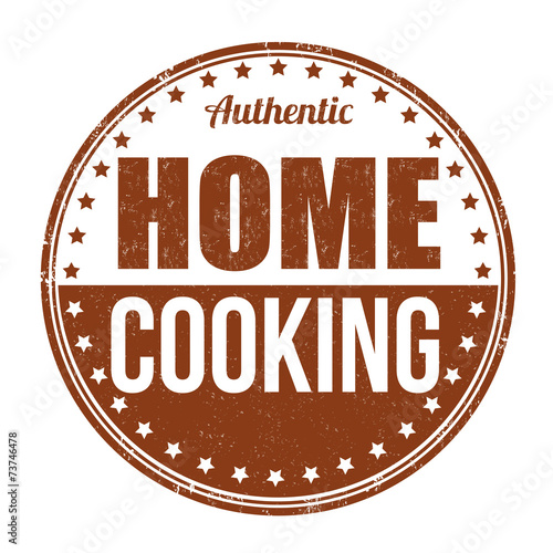 Canvas Print Home cooking stamp
