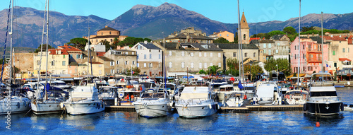 pictorial old town port Saint Florent , Corsica photo