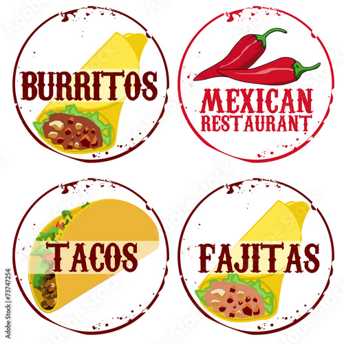 4 stamps Mexican food