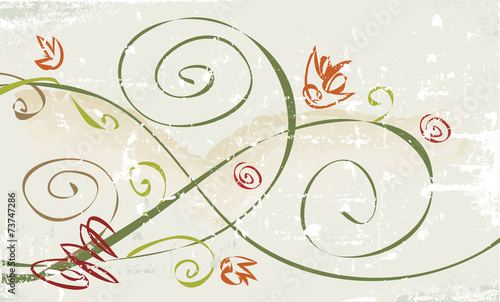 Rustic, grunge whimsical flower
