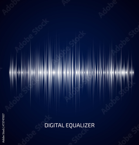 Abstract white music equalizer