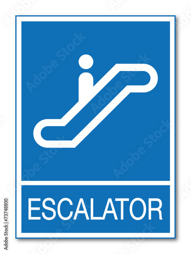 Panneau escalator.