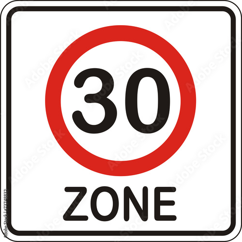 Verkehrszeichen, 30er zone