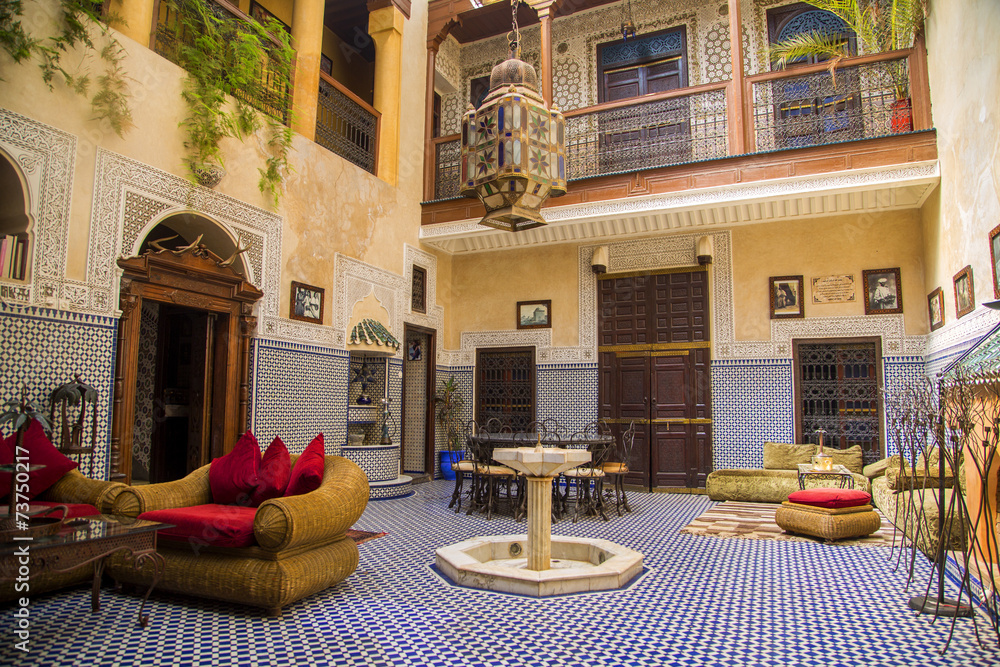 Obraz premium Riad w Marakeszu, Maroko