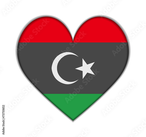 Free Download Libya heart flag vector - GFXLoad