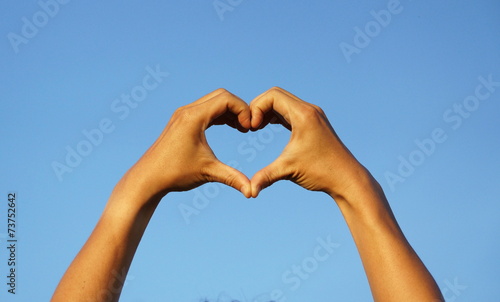 hand forming a heart shape