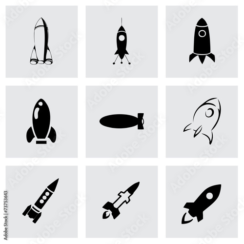 Vector rocket icon set