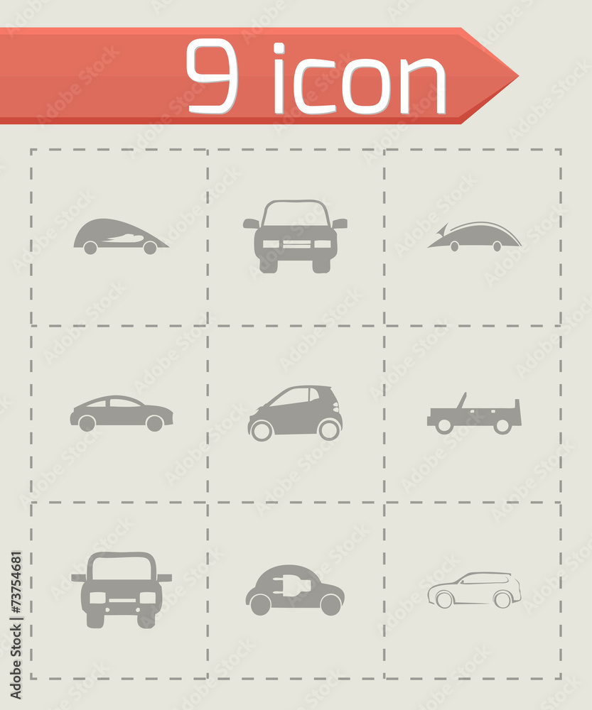Vector electric icons set Vector electric icons set