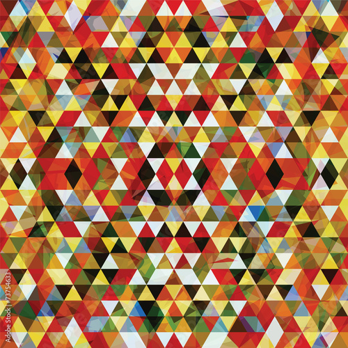 Triangular Mosaic Colorful Background